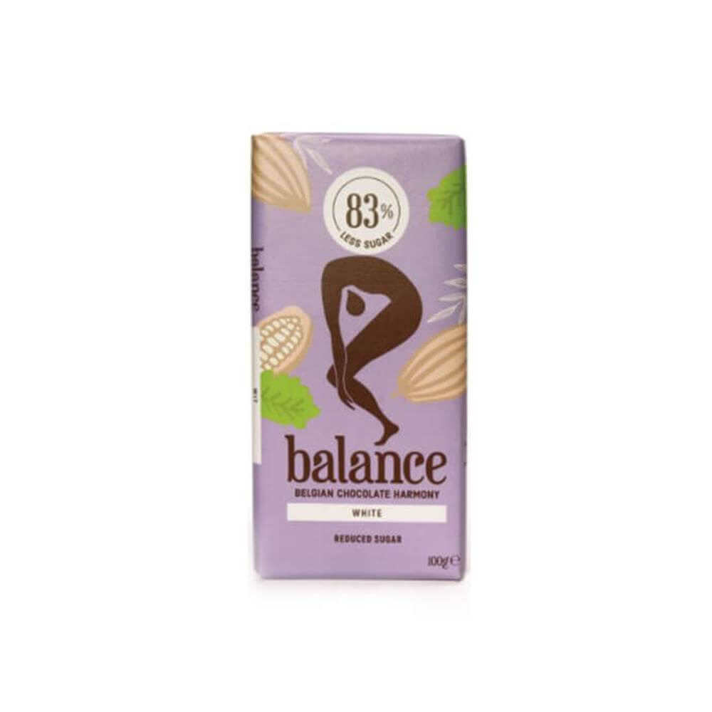 Balance 83% Less Sugar White Belgian Chocolate 100g